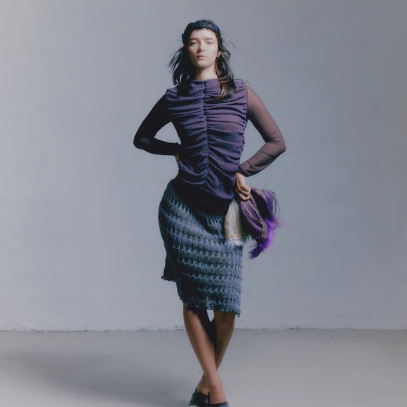 Halo Labels Corrugated Gauze Long Sleeve (NWT) - Picture 3 of 5